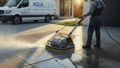 Tacoma, WA concrete pressure cleaning removes moss, algae, and stains from driveway and patio surfaces