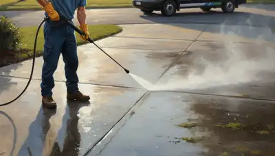Concrete pressure cleaning for driveways and patios in Tacoma, WA by Tacoma Paint Pros