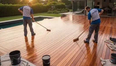 Tacoma deck sealed for weather protection by professional painting contractor