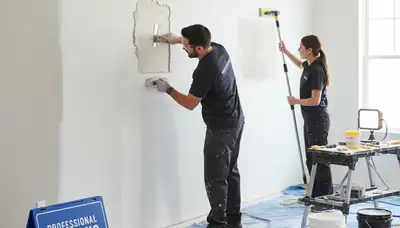 Tacoma, WA drywall repair service preparing walls for painting by Tacoma Paint Pros