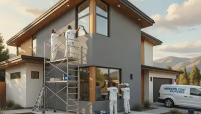 Tacoma, WA house painting crew applying durable exterior paint to protect homes from moisture