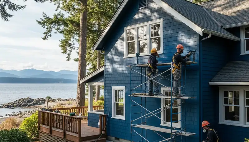 Tacoma, WA house painting crew providing professional interior and exterior painting services